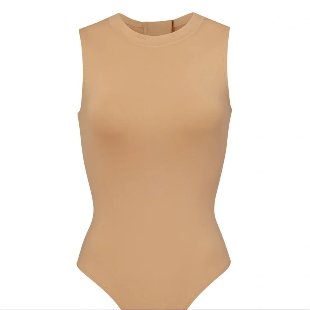Skims Swim Sleeveless One Piece Ochre M